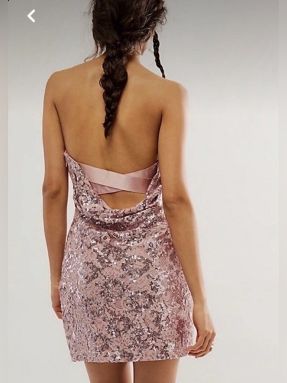 NWOT Free People Night Gaze Mini Sequin Dress Large